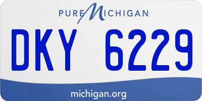MI license plate DKY6229