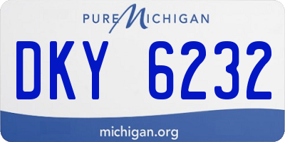 MI license plate DKY6232