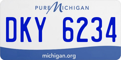 MI license plate DKY6234