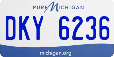 MI license plate DKY6236