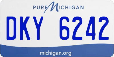 MI license plate DKY6242