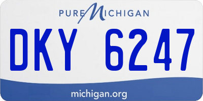 MI license plate DKY6247