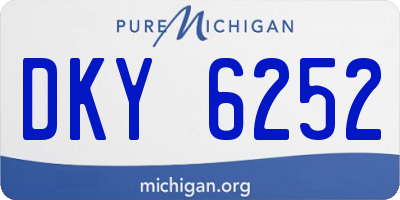 MI license plate DKY6252