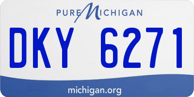 MI license plate DKY6271