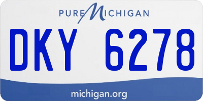 MI license plate DKY6278