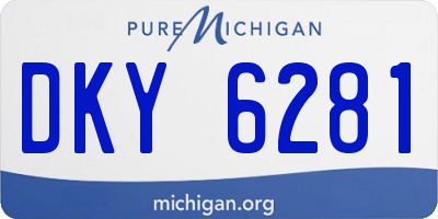 MI license plate DKY6281