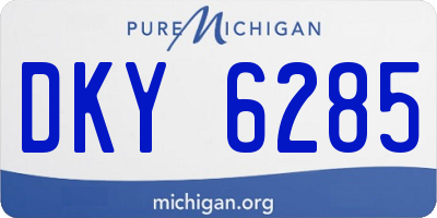 MI license plate DKY6285