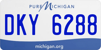 MI license plate DKY6288