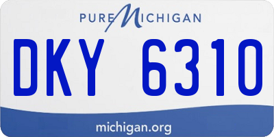 MI license plate DKY6310