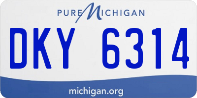 MI license plate DKY6314