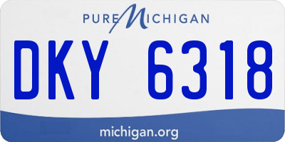 MI license plate DKY6318