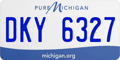 MI license plate DKY6327