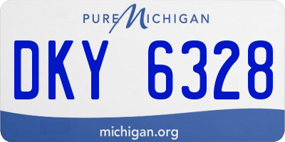 MI license plate DKY6328