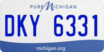 MI license plate DKY6331