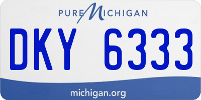 MI license plate DKY6333