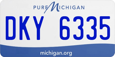 MI license plate DKY6335