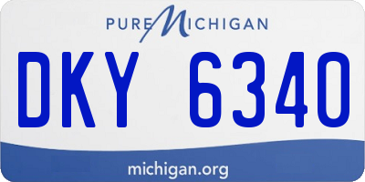 MI license plate DKY6340