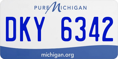 MI license plate DKY6342