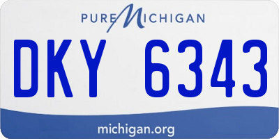 MI license plate DKY6343