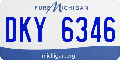 MI license plate DKY6346