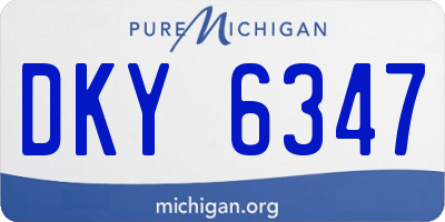 MI license plate DKY6347