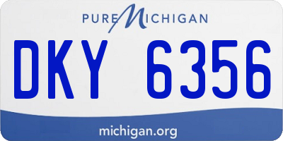 MI license plate DKY6356