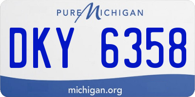 MI license plate DKY6358