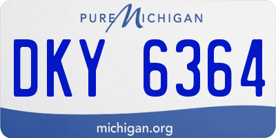 MI license plate DKY6364