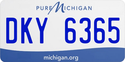 MI license plate DKY6365
