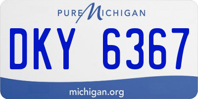 MI license plate DKY6367