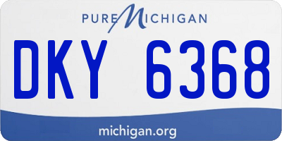 MI license plate DKY6368