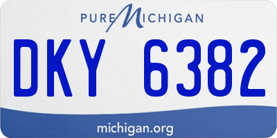 MI license plate DKY6382