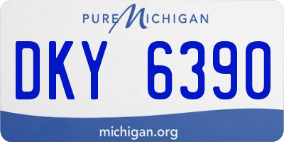 MI license plate DKY6390