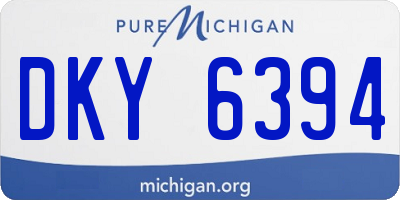 MI license plate DKY6394