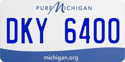 MI license plate DKY6400