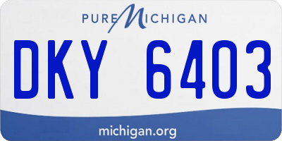 MI license plate DKY6403
