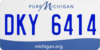 MI license plate DKY6414