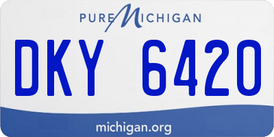 MI license plate DKY6420