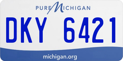 MI license plate DKY6421