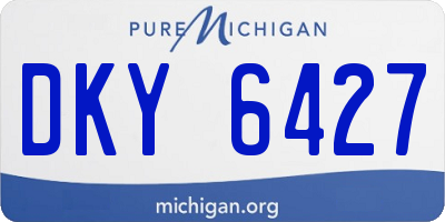 MI license plate DKY6427