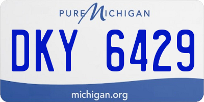 MI license plate DKY6429
