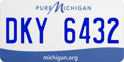 MI license plate DKY6432