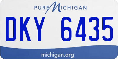 MI license plate DKY6435