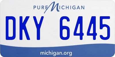 MI license plate DKY6445