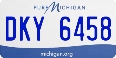 MI license plate DKY6458