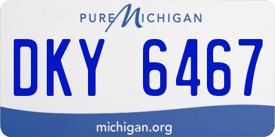 MI license plate DKY6467