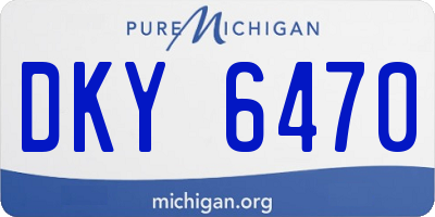 MI license plate DKY6470