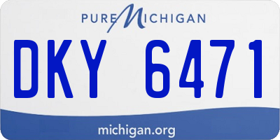 MI license plate DKY6471