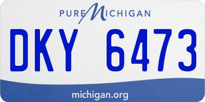MI license plate DKY6473