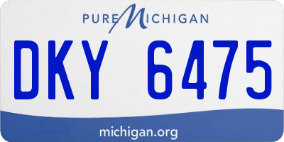 MI license plate DKY6475